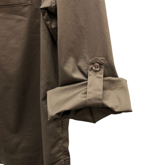 Chicos Shirt Womens 2/L Button Up Long‎ Sleeve Roll Tab Stretch Casual Top - Picture 2 of 8